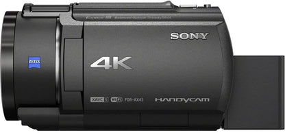 Sony FDR-AX43 4K Handycam Camcorder Bundle (Renewed)