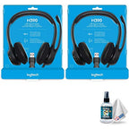 Logitech 981-000014 USB Headset H390 Noise Cancelling Microphone Bundle