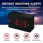 RCA RCDW10 AM/FM Weather Alert Radio Red Display