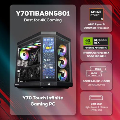 iBUYPOWER Y70TI Ryzen 9 RTX 5080 Gaming Desktop PC