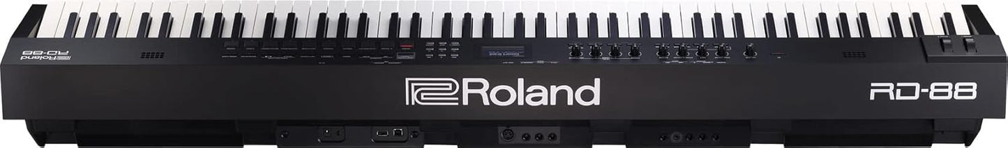 Roland AUS-RD-88-COMBO-DLX RD-88 Stage Piano Bundle - Black