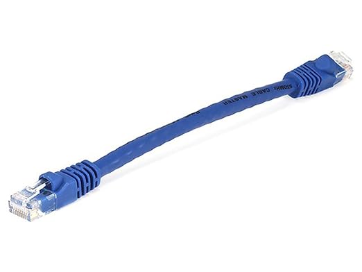 Monoprice 107499 0.5FT Cat6 Ethernet Cable Blue — main product image