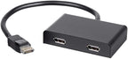 Monoprice 121972 DisplayPort 1.2 MST Hub Dual Monitor