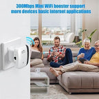 Kalaiee 300Mbps Dual-Mode WiFi Range Extender with Ethernet Port