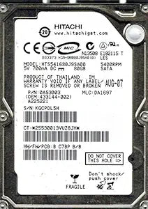 Hitachi HTS541680J9SA00 80GB Laptop Hard Drive