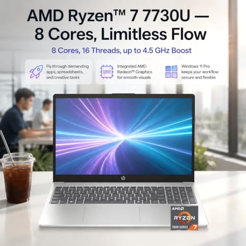 HP 15.6 FHD Touchscreen Laptop with Ryzen 7 and 32GB RAM — main product image