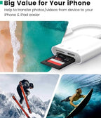 NUCENER Lightning SD & microSD Card Reader for iPhone and iPad