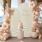 HANGING BULBS Ivory Waterfall Draped Arch Cover Set