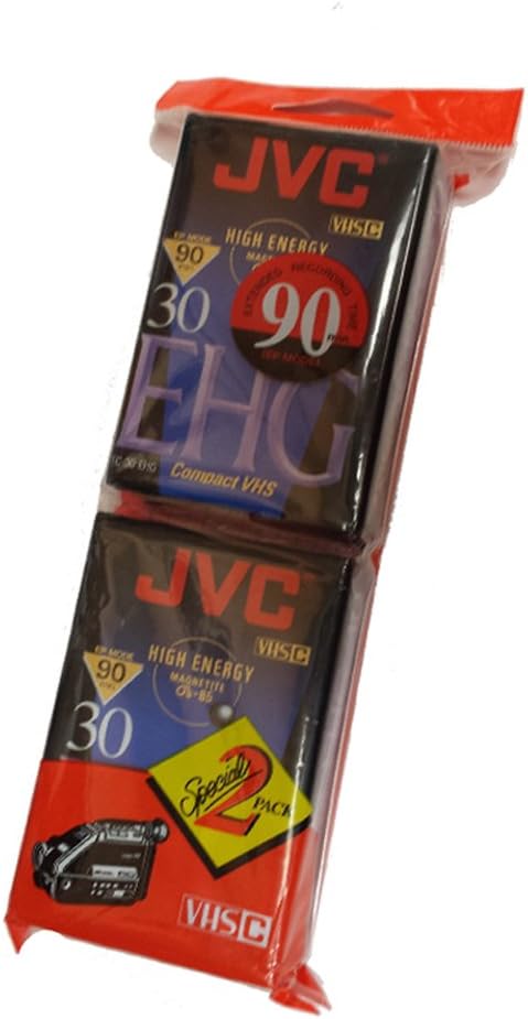 JVC TC-30 EHG VHSc Compact Video Cassette 2-Pack