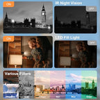 Yollner 8K Video Camera Camcorder with WiFi and Night Vision