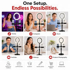 Acuvar 6-Inch LED Ring Light with Dual Phone Holders