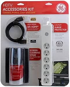 GE 8541688203 HDTV Accessories Kit HDMI, Cleaning, Surge