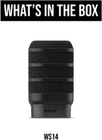Rode WS14 Premium PodMic Pop Filter Black