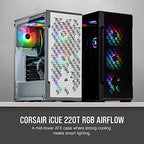 Corsair iCUE 220T RGB Airflow: ATX Mid-Tower Case, 3x SP120 RGB Fans