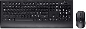 Monoprice 135105 Wireless Mouse and Keyboard Combo Black