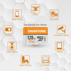 Gigastone 128GB microSDXC A1 V30 4K Card 2-Pack