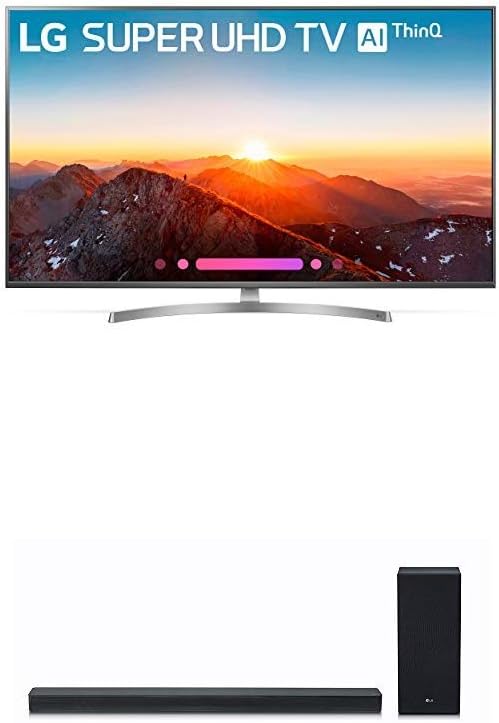 LG 55SK8000PUA 55-Inch 4K UHD Smart LED TV Bundle