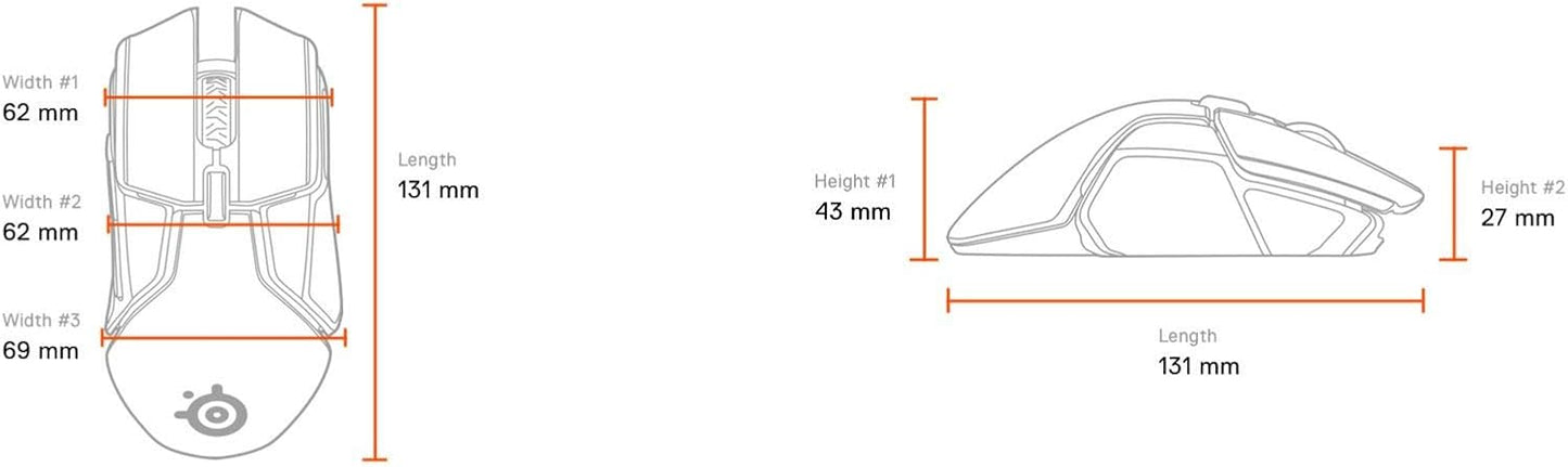 SteelSeries 62456 Rival 650 Quantum Wireless Gaming Mouse
