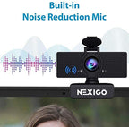 NexiGo N60 1080p USB Webcam with Privacy Cover