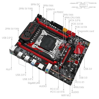 Machinist X99 RS9 LGA2011-3 Motherboard Combo with Xeon E5-2640 V4