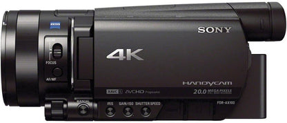 Sony FDRAX100/B 4K Camcorder - 3.5" LCD, Black