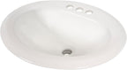 MSI AMZ-PTSNK-0025 White Oval Porcelain Vanity Sink