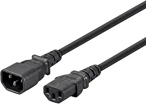 Monoprice 141687 1M Black C14 to C13 Power Cord