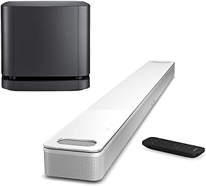Bose Soundbar 900 - White + Bass Module 500 - Black, Smart Home Theater
