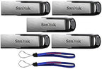 SanDisk Ultra Flair 64GB USB 3.0 Flash Drive 5-Pack