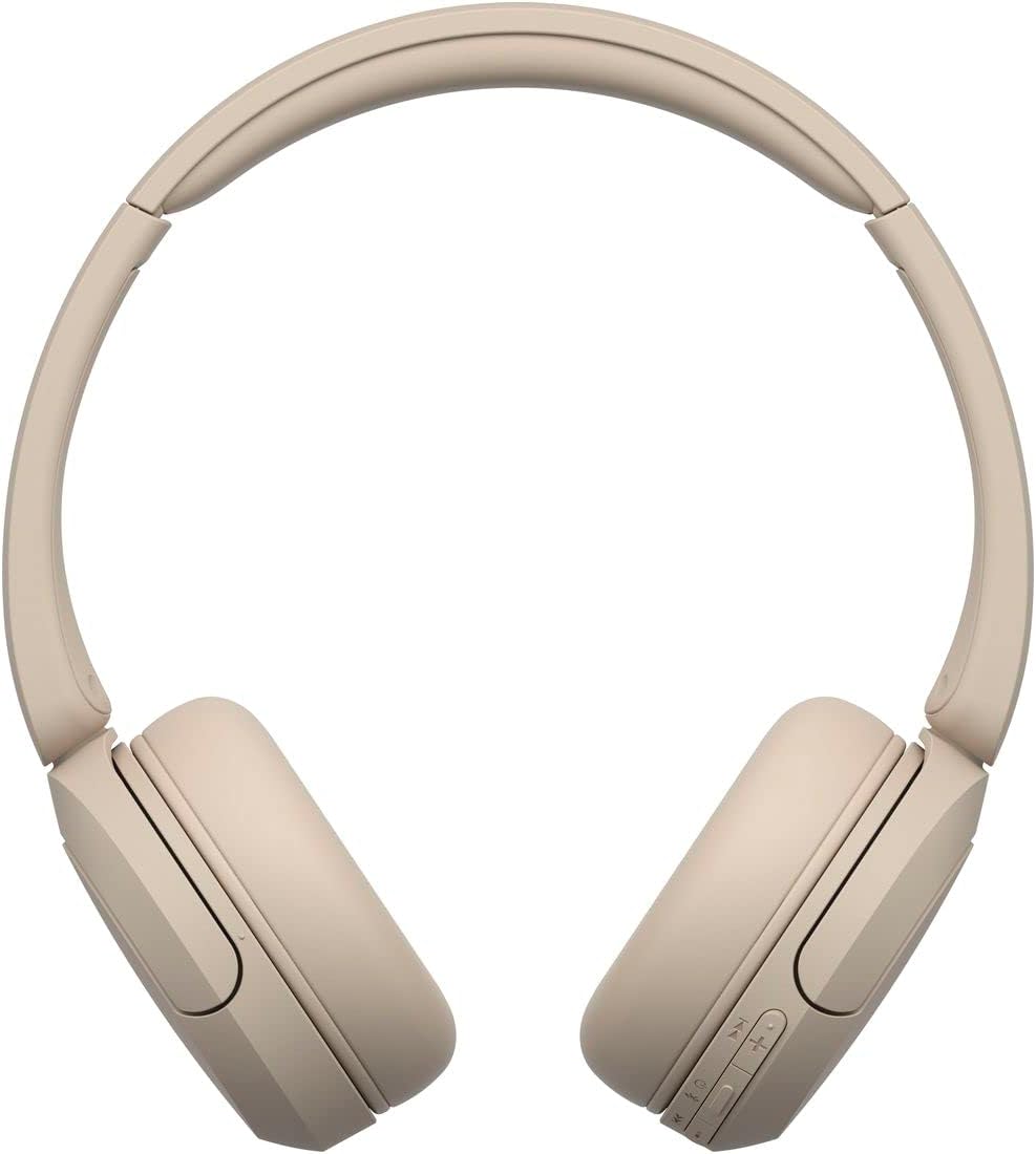 Sony WH-CH520 Wireless Headphones - Bluetooth, On-Ear, Beige
