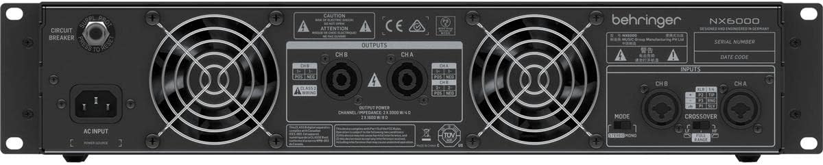 Behringer NX6000 6000-Watt Class-D Power Amplifier