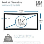 Elite Screens CURVE235-115A1080P3 115