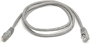 Monoprice 100132 3FT Cat5e Ethernet Cable - Gray, Bare Copper