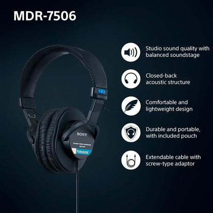 Sony MDR7506 Professional Over-Ear Diaphragm Headphones