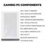 KOTIN Ryzen 7 7800X3D & RTX 5070 Prebuilt Gaming PC