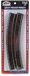 Atlas SG_B0006KQFM6_US Code 83 18" Radius Snap Track HO Scale