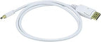 Monoprice 106006 3ft Mini DisplayPort to DisplayPort Cable White