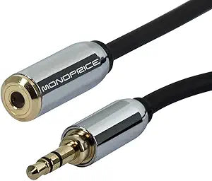 Monoprice 110151 3.5mm Male to Female Audio Extension Cable 50ft