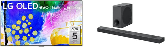 LG OLED77G2PUA 77-Inch 4K OLED TV with S90QY Soundbar Bundle