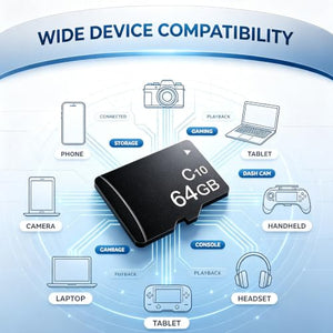 Wellnk-iot 64GB Class 10 MicroSD Memory Card