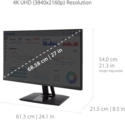 ViewSonic VP2756-4K 27" 4K UHD IPS Monitor USB-C