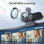 EMEET NOVA 4K Webcam with PDAF Autofocus and Dual Mics