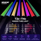 Aputure T4C Amaran RGBWW LED Tube Light Bi-Color