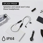 Sony WIC100/B Wireless In-Ear Bluetooth Headphones Black