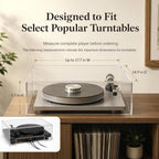 LUTQ Universal Acrylic Turntable Dust Cover with Nylon Sleeve