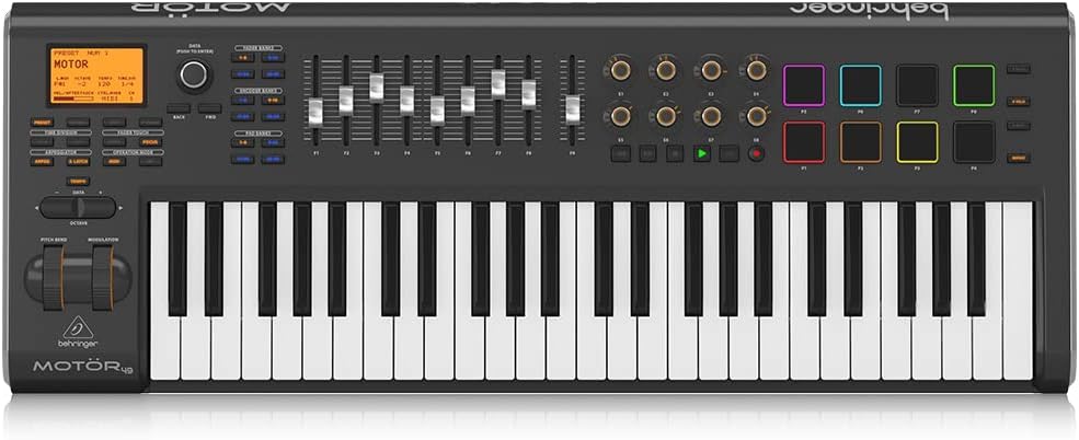 Behringer MOTÖR 49 MIDI Keyboard Controller Motorized Faders