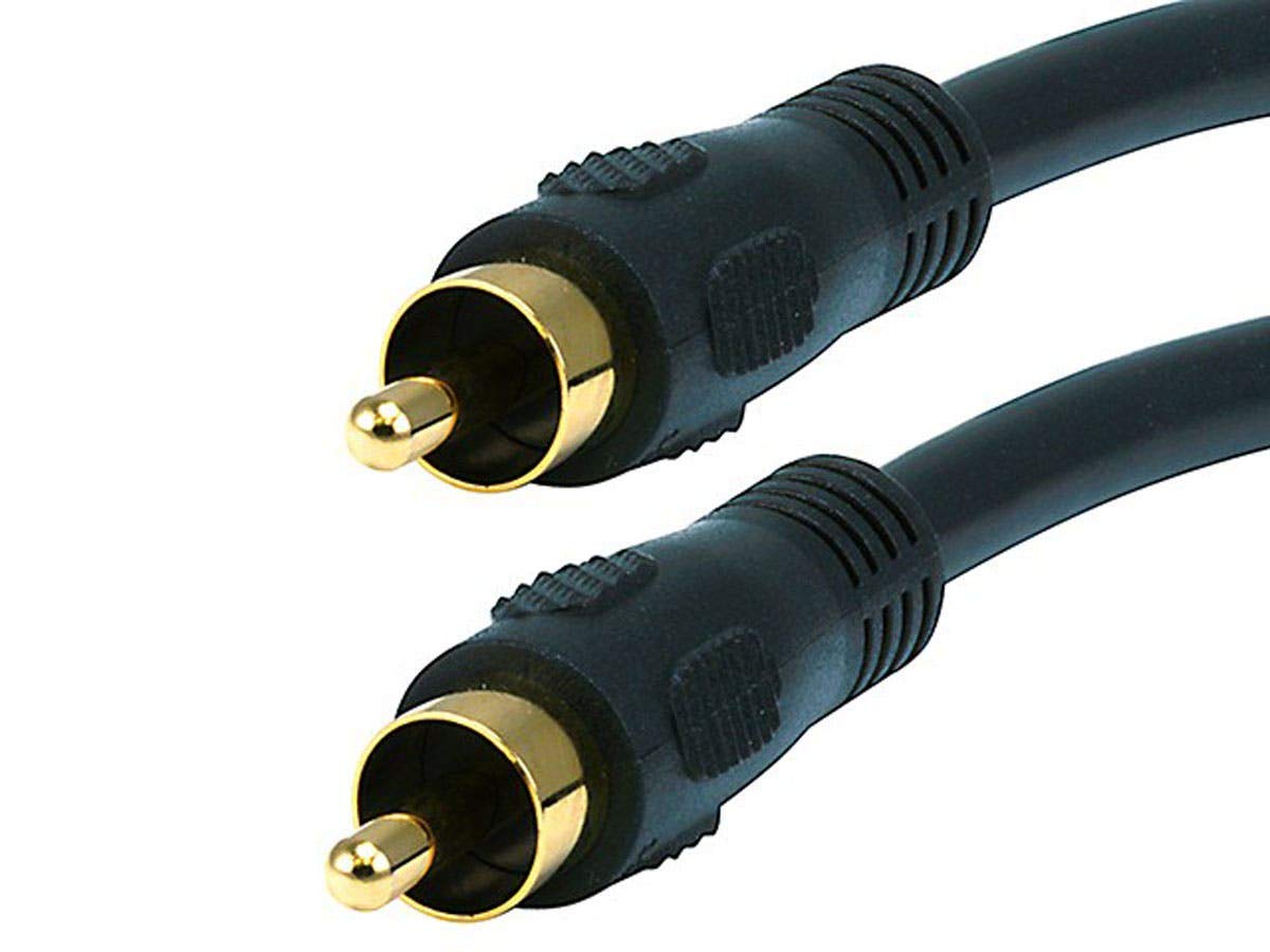 Monoprice 102743 75 Ohm Digital Coaxial RCA Cable Black