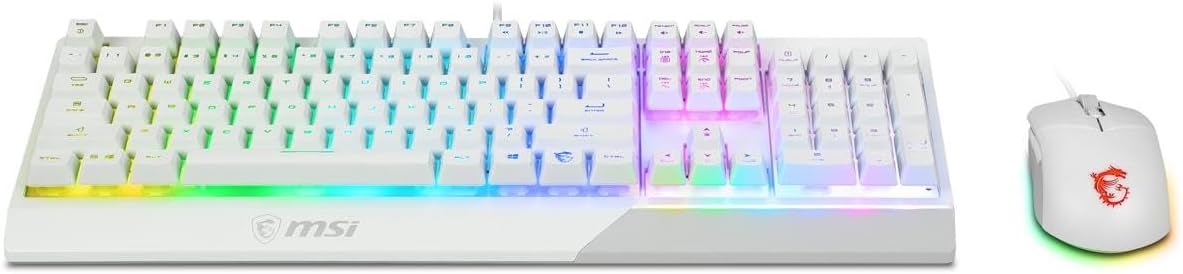 MSI VigorGK30CW White RGB Gaming Keyboard & Mouse Combo
