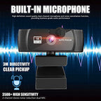 DDYYDS 4K Plug-and-Play Webcam with Privacy Shutter
