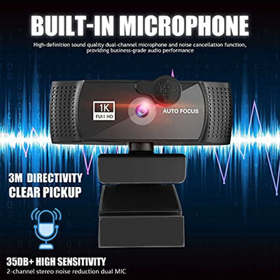 DDYYDS 4K Plug-and-Play Webcam with Privacy Shutter